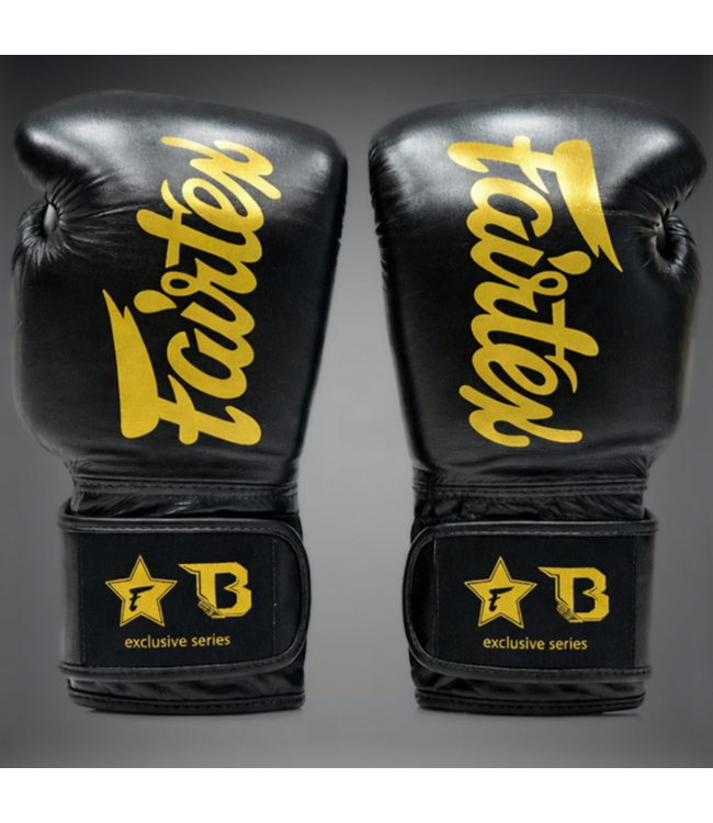 Fairtex x Booster FXB Bokshandschoenen Zwart/Goud - Muay Thai & Kickboksen