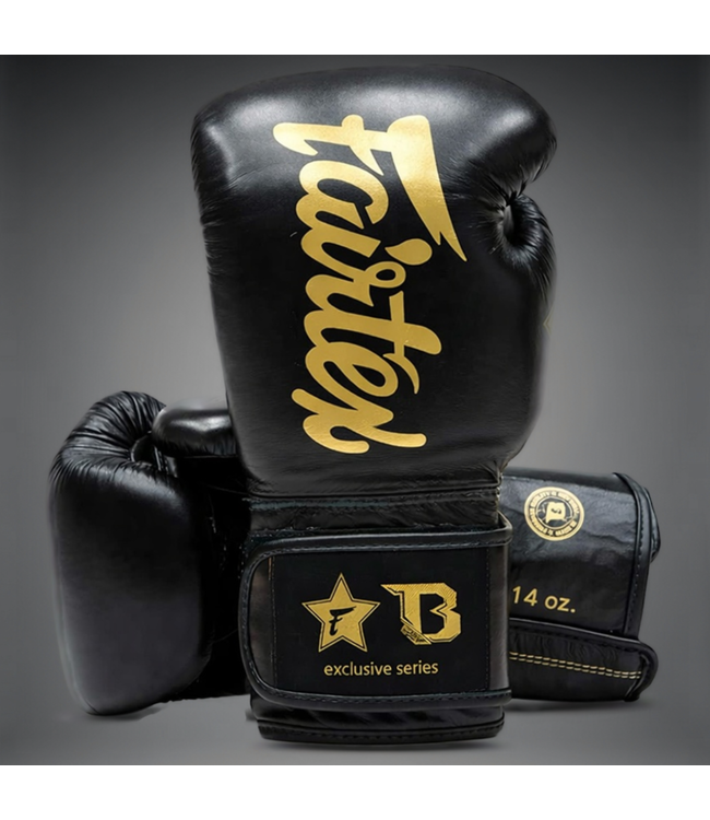 Fairtex x Booster FXB Boxing Gloves Black/Gold - Muay Thai & Kickboxing