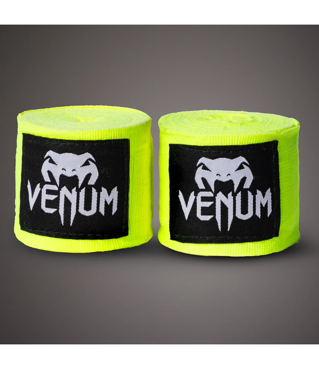 Venum Kontact Boxbandagen 4,5 m Neo Yellow –  Elastische Boxbandagen für Boxen & Kickboxen