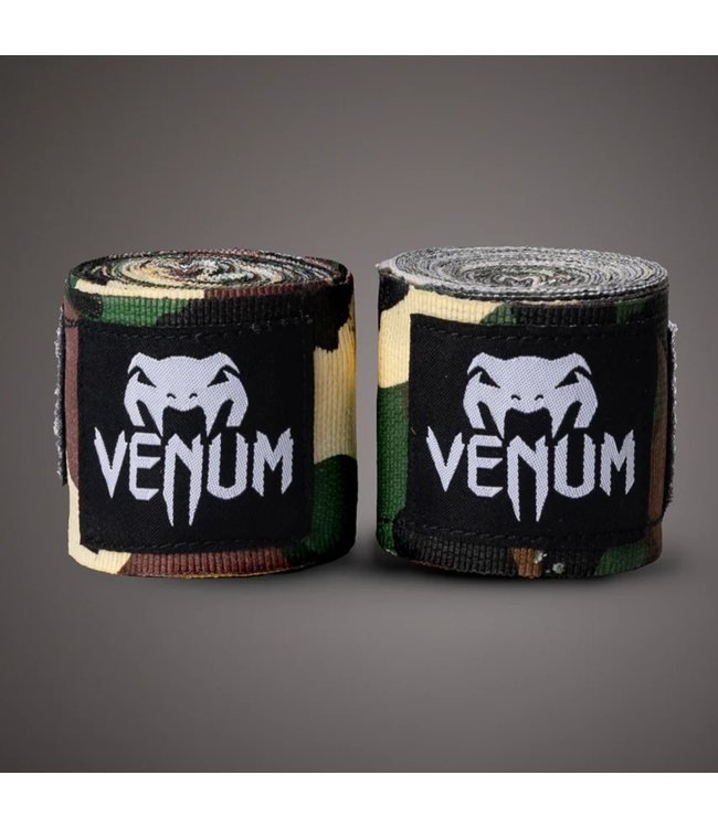 Venum Kontact Boxing Hand Wraps 4.5m Forest Camo – Elastic Boxing Hand Wraps for Boxing & Kickboxing