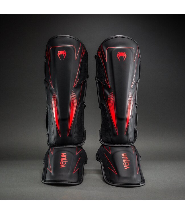 Venum Amazonia Reborn Impact Evo Schienbeinschoner Schwarz/Rot – Für Muay Thai & Kickboxen