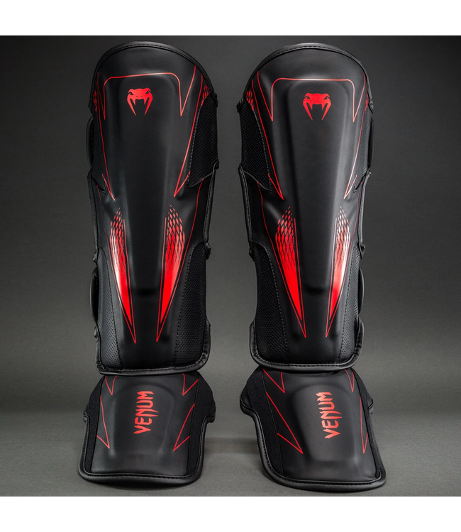Venum Amazonia Reborn Impact Evo Shin Guards Black/Red – For Muay Thai & Kickboxing