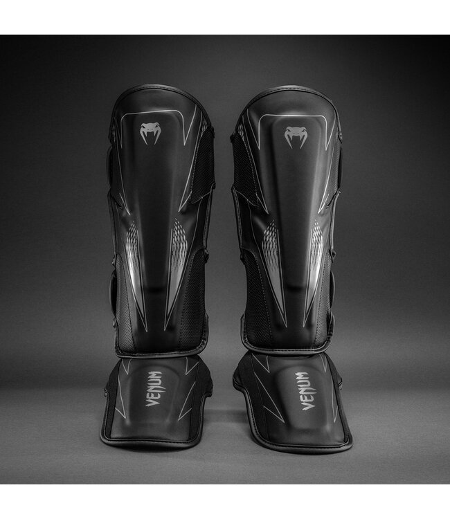 Venum Amazonia Reborn Impact Evo Schienbeinschoner Schwarz/Grau – Für Muay Thai & Kickboxen