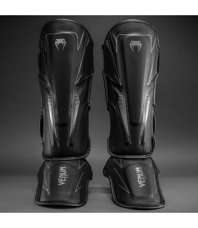 Venum Amazonia Reborn Impact Evo Schienbeinschoner Schwarz/Grau – Für Muay Thai & Kickboxen