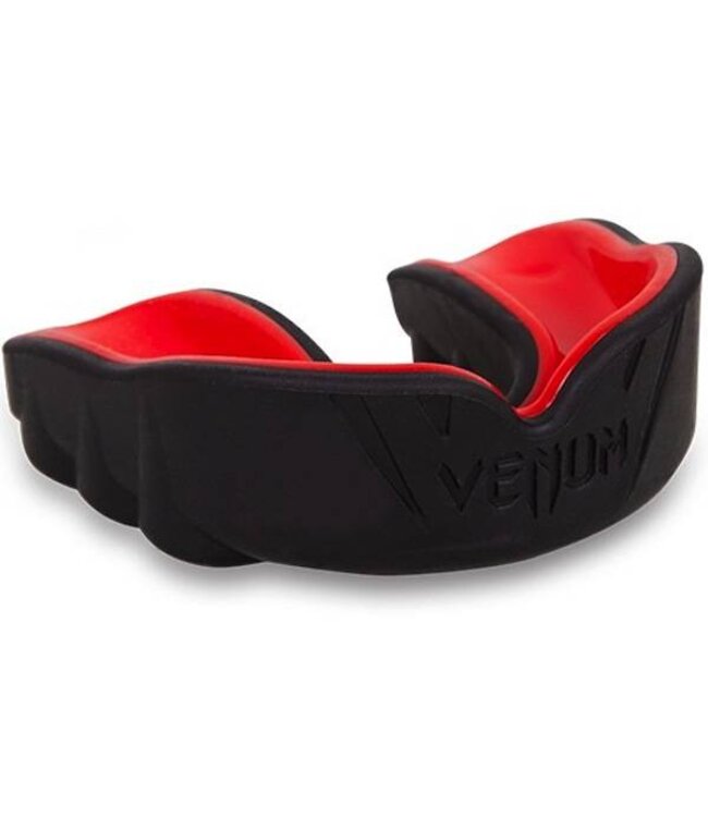 Venum Challenger Mouth Guard Black Red with high‑density rubber and gel frame