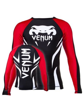 Venum Venum Electron 2.0 Rash Guard Zwart Lange Mouwen