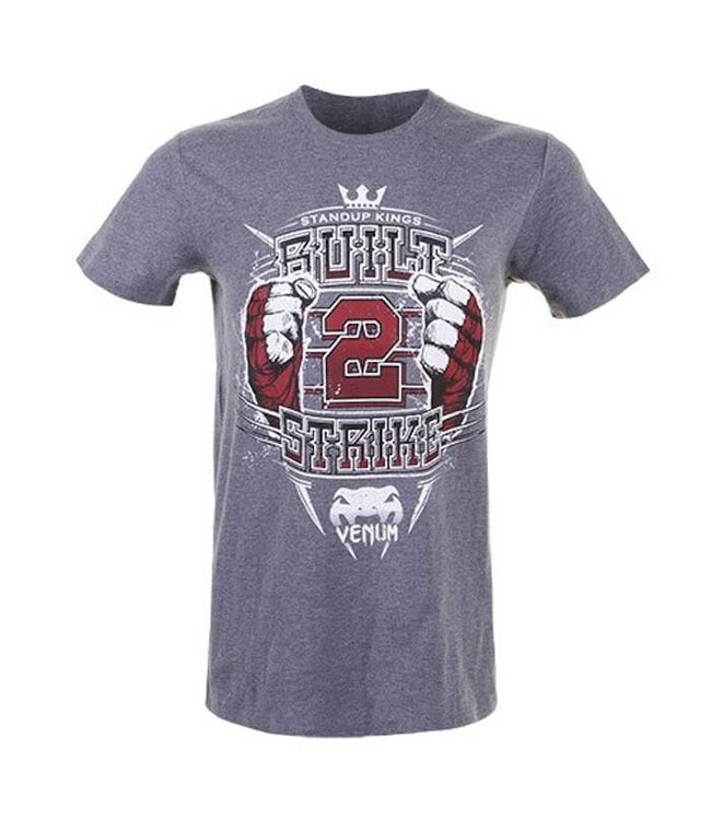 Venum Venum Built 2 Strike T Shirts Grey Vechtsport Kleding