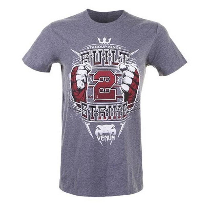 Venum Venum Built 2 Strike T Shirts Grey Vechtsport Kleding