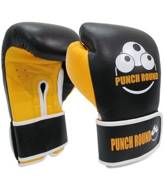 PunchR™  HPunch Round™ ELITE PRO Boxing Gloves Black Yellow