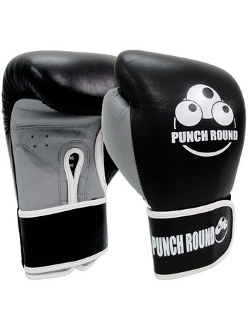 PunchR™  Punch Round™ ELITE PRO Boxing Gloves Black Grey