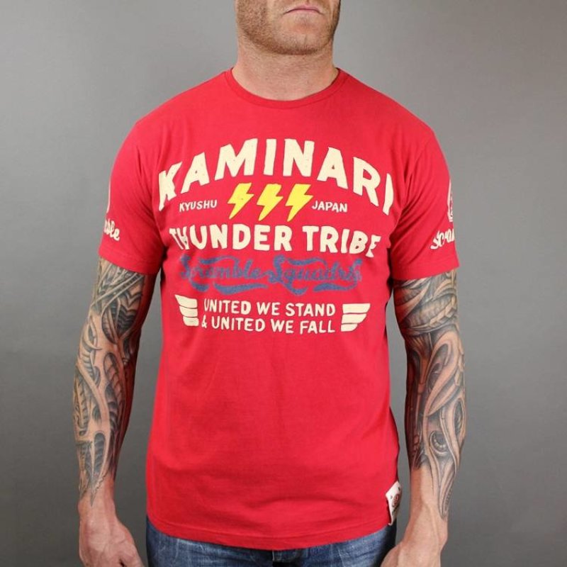 Scramble SCRAMBLE Kaminari T Shirts red by Scramble Fightwear