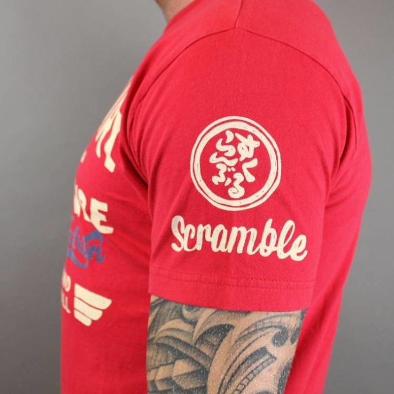 Scramble SCRAMBLE Kaminari T Shirts red by Scramble Fightwear