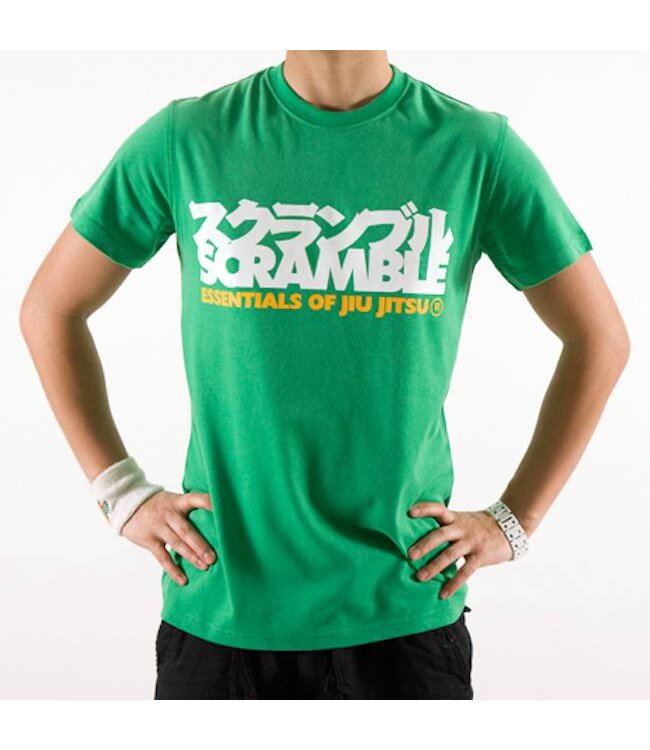 SCRAMBLE BJJ Essentials T Shirt Green by Scramble Fightwear