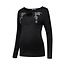 Love2Wait schwarzes Umstandsshirt Stillshirt mit Stickerei Tencel® von Love2Wait