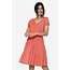 Milker Nursing korallefarbenes Stillkleid Umstandskleid mit Volants aus nachhaltiger Bambusfaser von Milker Nursing