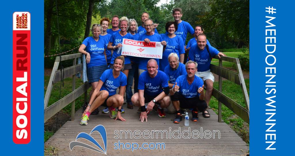 Smeermiddelen-shop sponsort team van GGZ Delfland tijdens de Social Run