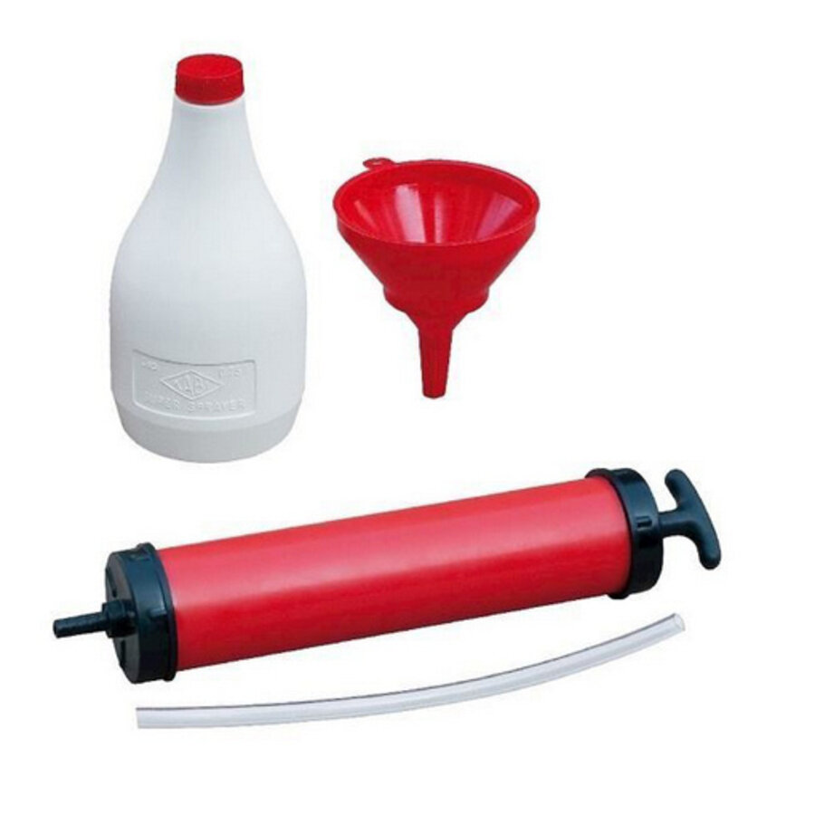 3-staps olieverversing set voor tuinmachines