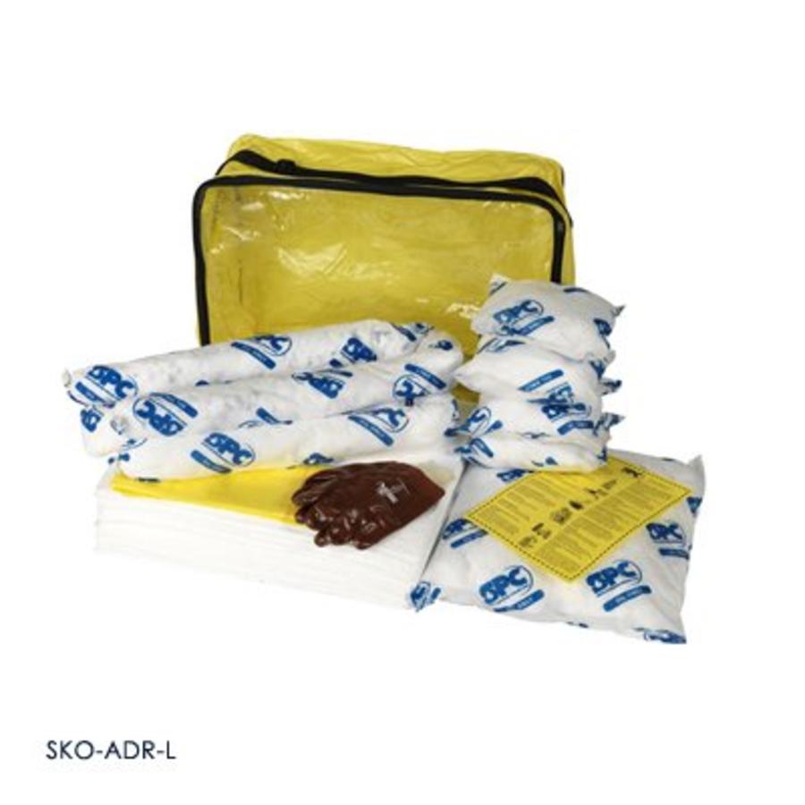 Interventie kit groot met al het absorptiemateriaal conform ADR 2005-overeenkomst SKO-ADR-L / SKA-ADR-L / SKH-ADR-L ADR