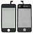 iPhone 4S Displayglas + Digitizer ZWART