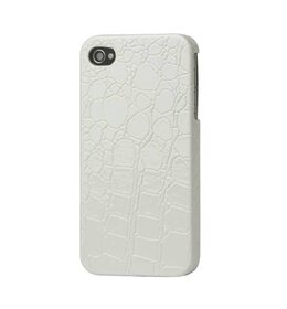 iPhone Krokodillen Leren Case - WIT