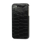 iPhone Krokodillen Leren Case - ZWART
