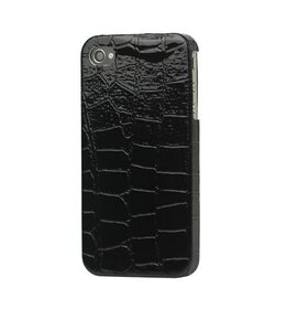 iPhone Krokodillen Leren Case - ZWART