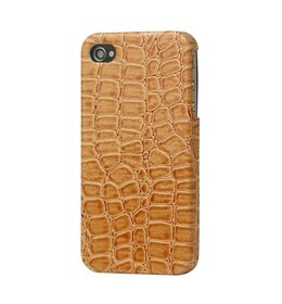 iPhone Krokodillen Leren Case - BEIGE