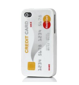 iPhone Creditcard Siliconen Case - WIT