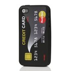 iPhone Creditcard Siliconen Case - ZWART