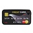 iPhone Creditcard Siliconen Case - ZWART