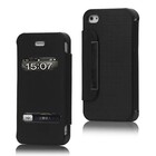 iPhone Leren Wallet Case Zwart