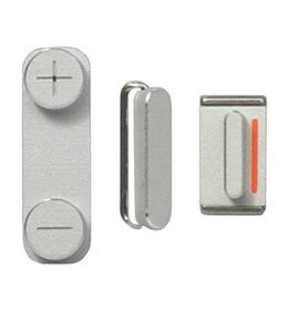 iPhone 5 3-in-1 Zij knoppen Set - WIT