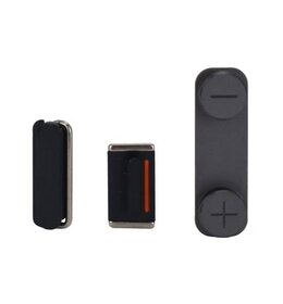 iPhone 5 3-in-1 Zij knoppen Set - ZWART