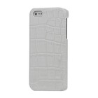 Krokodillen Leren Hard Case voor iPhone 5 - Wit