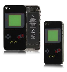 iPhone 4S back cover / Achterkant 'Gameboy' - Zwart
