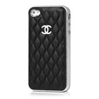 iPhone Leren Chanel Style Case - Zwart