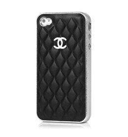 iPhone Leren Chanel Style Case - Zwart