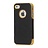 iPhone Premium leren Case met Gouden rand - Zwart
