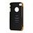 iPhone Premium leren Case met Gouden rand - Zwart