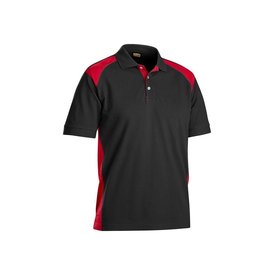  Bläkläder polo shirt 3324 zwart/rood mt L