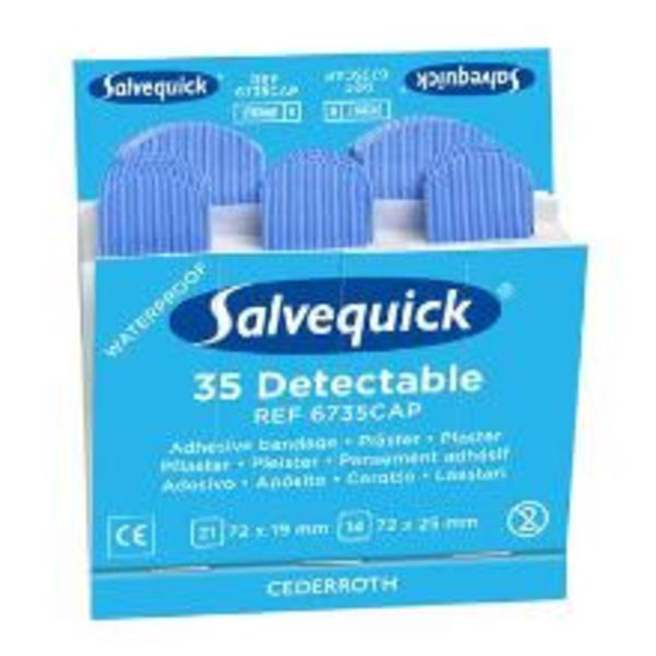  Salvequick 6735CAP detectable pleisters 6 x 35 stuks