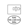 Enveloppe 156x220mm 80gr venster rechts zelfklevend 500st