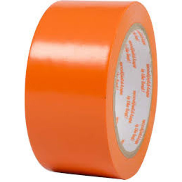  pvc orange -  50 mm x 33 mtr bekistingtape per stuk