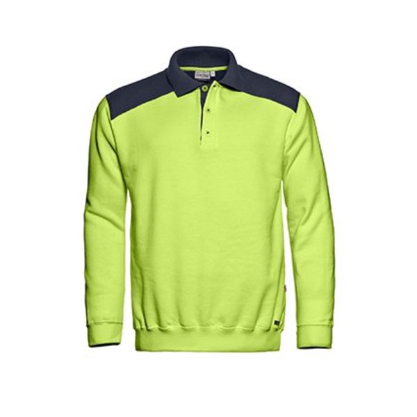  santino polosweater tesla lime/real navy maat S