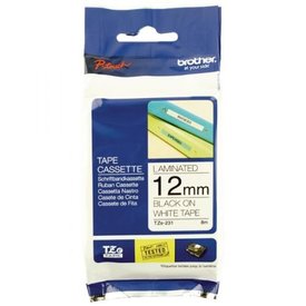  brother labeltap black on white 12 mm