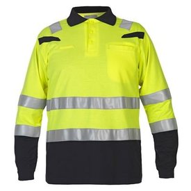  HYDROWEAR Marbella Polo lange mouw fluor geel/zwart