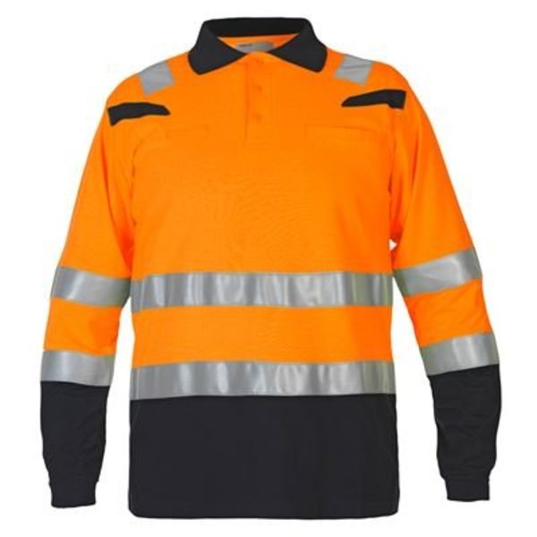  HYDROWEAR Marbella Polo lange mouw fluor oranje/zwart - Copy