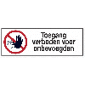  Sticker verboden voor onbevoegden