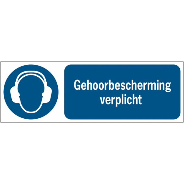  Sticker gehoorbescherming verplicht