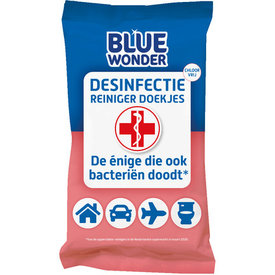  Blue wonder desinfectie reiniger doekjes 20 stuks